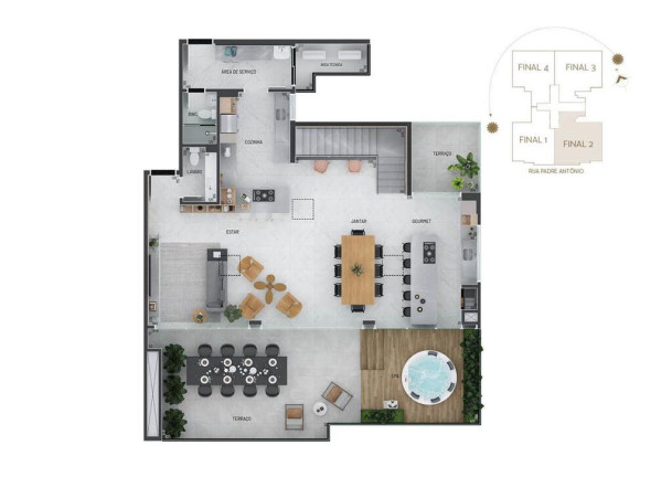 Imagem Cobertura com 4 Quartos à Venda, 281 m² em Centro - Curitiba Imagem Cobertura com 4 Quartos à Venda, 281 m² em Centro - Curitiba