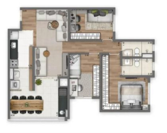 Imagem Apartamento com 3 Quartos à Venda, 110 m² em Panamby - São Paulo Imagem Apartamento com 3 Quartos à Venda, 110 m² em Panamby - São Paulo