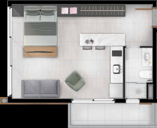 Imagem Imóvel com 1 Quarto à Venda, 36 m² em Petrópolis - Porto Alegre