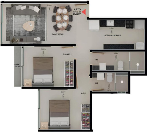 Imagem Cobertura com 3 Quartos à Venda, 83 m² em Jardim Oceania - João Pessoa Imagem Cobertura com 3 Quartos à Venda, 83 m² em Jardim Oceania - João Pessoa