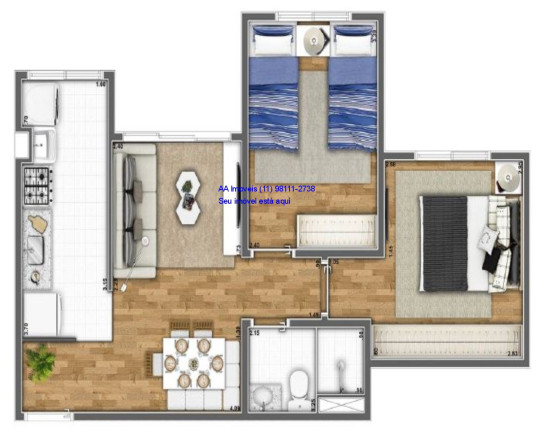Imagem Apartamento com 2 Quartos à Venda, 42 m² em Jardim Portela - Itapevi