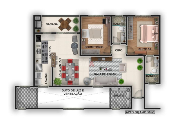 Imagem Apartamento com 2 Quartos à Venda, 80 m² em Jaraguá Esquerdo - Jaraguá Do Sul Imagem Apartamento com 2 Quartos à Venda, 80 m² em Jaraguá Esquerdo - Jaraguá Do Sul