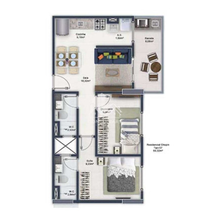 Imagem Apartamento com 2 Quartos à Venda, 57 m² em Boqueirão - Praia Grande Imagem Apartamento com 2 Quartos à Venda, 57 m² em Boqueirão - Praia Grande