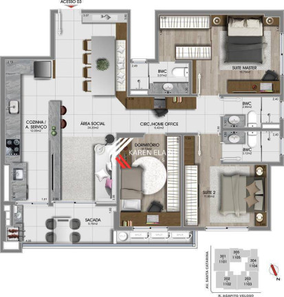 Imagem Apartamento com 3 Quartos à Venda, 111 m² em Canto - Florianópolis Imagem Apartamento com 3 Quartos à Venda, 111 m² em Canto - Florianópolis