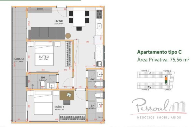 Imagem Apartamento com 2 Quartos à Venda, 109 m² em Saco Grande - Florianópolis