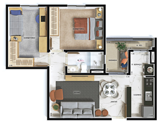 Imagem Apartamento com 2 Quartos à Venda, 58 m² em Jardim Do Lago - Jundiaí Imagem Apartamento com 2 Quartos à Venda, 58 m² em Jardim Do Lago - Jundiaí
