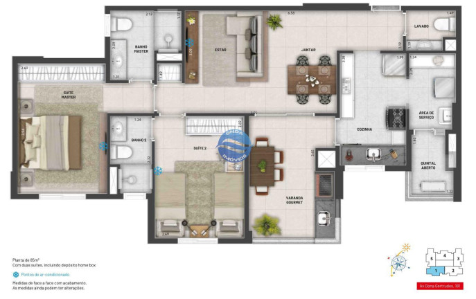 Imagem Apartamento com 2 Quartos à Venda, 80 m² em Alvinópolis - Atibaia