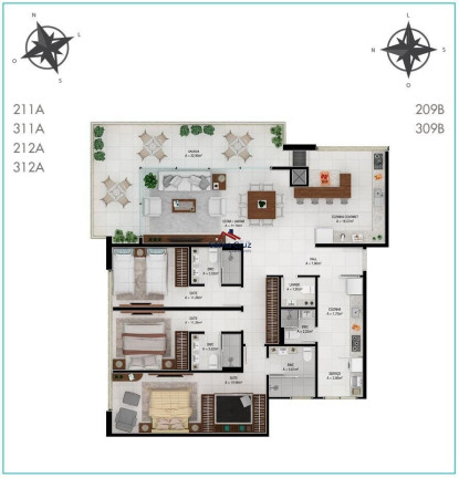 Imagem Apartamento com 3 Quartos à Venda, 304 m² em Jurerê Internacional - Florianópolis Imagem Apartamento com 3 Quartos à Venda, 304 m² em Jurerê Internacional - Florianópolis