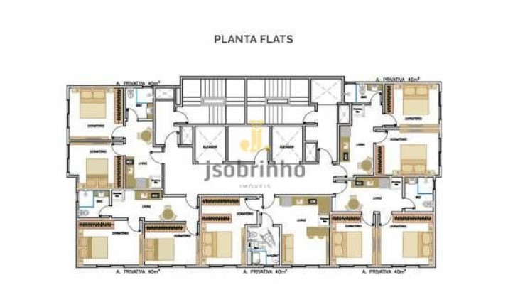 Apartamento com 2 Quartos à Venda, 40 m² em Meia Praia - Itapema