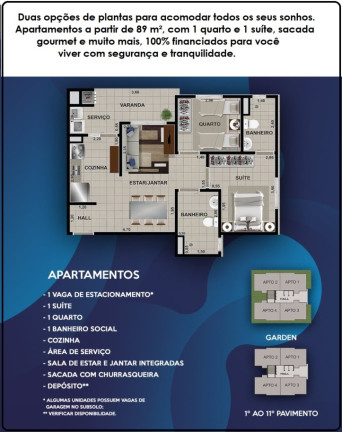 Imagem Apartamento com 2 Quartos à Venda, 62 m² em Canadá - Cascavel