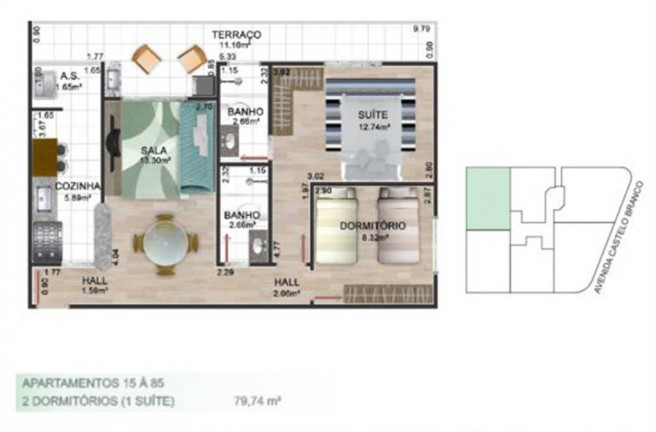 Imagem Apartamento com 2 Quartos à Venda, 80 m² em Jardim Real - Praia Grande Imagem Apartamento com 2 Quartos à Venda, 80 m² em Jardim Real - Praia Grande
