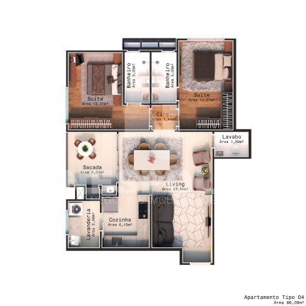 Imagem Apartamento à Venda, 85 m² em Gravatá - Navegantes Imagem Apartamento à Venda, 85 m² em Gravatá - Navegantes