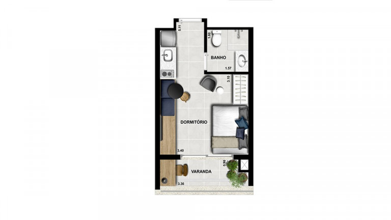 Imagem Imóvel com 1 Quarto à Venda, 24 m² em Liberdade - São Paulo