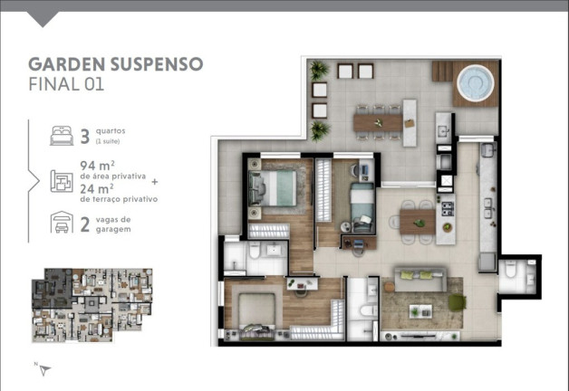 Imagem Apartamento com 3 Quartos à Venda, 94 m² em Cabral - Curitiba Imagem Apartamento com 3 Quartos à Venda, 94 m² em Cabral - Curitiba