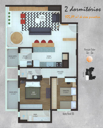 Imagem Apartamento com 2 Quartos à Venda, 105 m² em Cidade Alta - Bento Gonçalves Imagem Apartamento com 2 Quartos à Venda, 105 m² em Cidade Alta - Bento Gonçalves