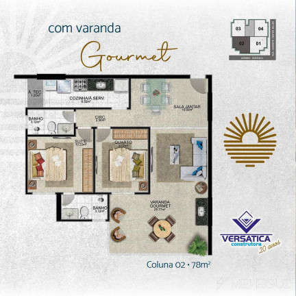 Imagem Apartamento com 2 Quartos à Venda, 78 m² em Praia Do Morro - Guarapari