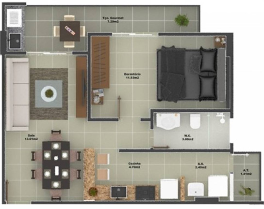 Imagem Apartamento com 1 Quarto à Venda, 55 m² em Ocian - Praia Grande Imagem Apartamento com 1 Quarto à Venda, 55 m² em Ocian - Praia Grande