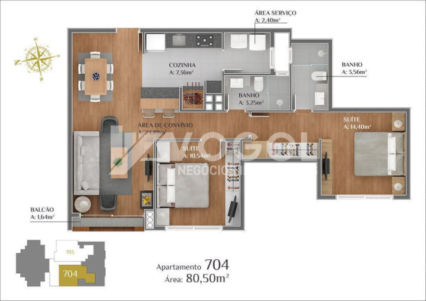 Imagem Apartamento com 2 Quartos à Venda, 74 m² em Centro - Gramado Imagem Apartamento com 2 Quartos à Venda, 74 m² em Centro - Gramado