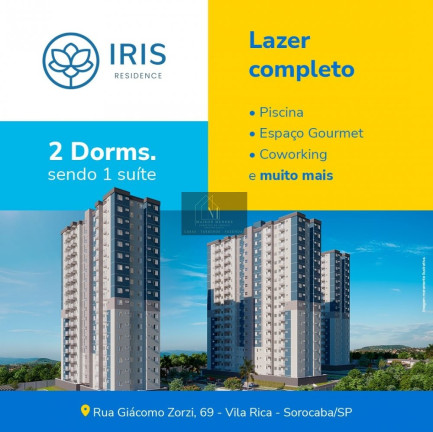 Imagem Apartamento com 2 Quartos à Venda, 51 m² em Vila Rica - Sorocaba