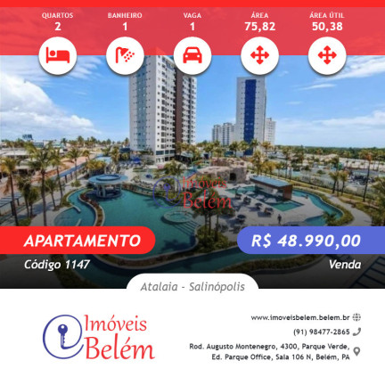 Imagem Apartamento com 2 Quartos à Venda, 50 m² em Atalaia - Salinópolis Imagem Apartamento com 2 Quartos à Venda, 50 m² em Atalaia - Salinópolis