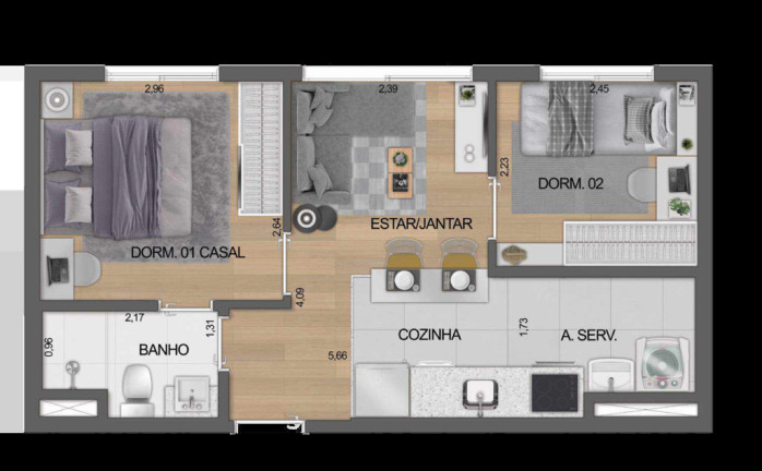 Imagem Apartamento com 2 Quartos à Venda, 39 m² em Moema - São Paulo Imagem Apartamento com 2 Quartos à Venda, 39 m² em Moema - São Paulo