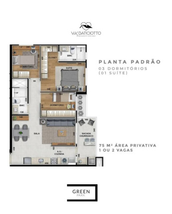 Imagem Apartamento com 2 Quartos à Venda, 63 m² em Zona 03 - Maringá Imagem Apartamento com 2 Quartos à Venda, 63 m² em Zona 03 - Maringá