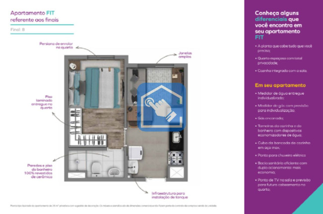 Apartamento com 1 Quarto à Venda, 24 m² em Lapa - São Paulo