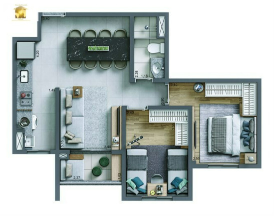 Imagem Apartamento com 2 Quartos à Venda, 50 m² em Rudge Ramos - São Bernardo Do Campo Imagem Apartamento com 2 Quartos à Venda, 50 m² em Rudge Ramos - São Bernardo Do Campo