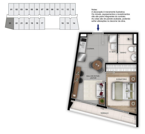 Imagem Studio com 1 Quarto à Venda, 25 m² em Vila Buarque - São Paulo