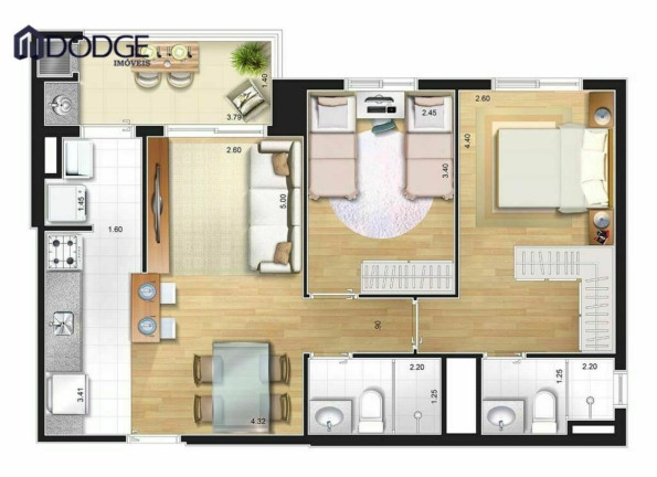Imagem Apartamento com 2 Quartos à Venda, 63 m² em Campestre - Santo André Imagem Apartamento com 2 Quartos à Venda, 63 m² em Campestre - Santo André