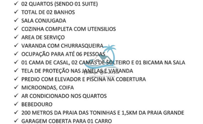 Imagem Apartamento com 2 Quartos à Venda, 55 m² em Toninhas - Ubatuba