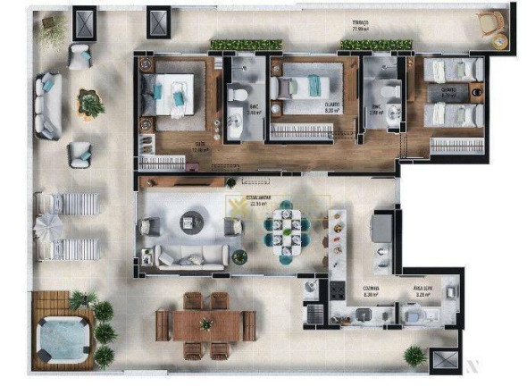 Imagem Cobertura com 3 Quartos à Venda, 176 m² em Balneário - Florianópolis Imagem Cobertura com 3 Quartos à Venda, 176 m² em Balneário - Florianópolis
