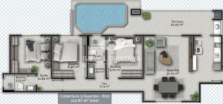 Apartamento com 2 Quartos à Venda, 34 m² em Carvoeira - Florianópolis