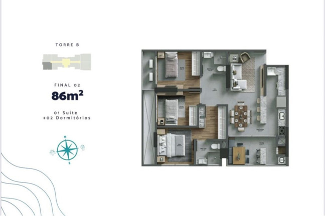 Imagem Imóvel com 3 Quartos à Venda, 88 m² em Praia Brava De Itajaí - Itajaí Imagem Imóvel com 3 Quartos à Venda, 88 m² em Praia Brava De Itajaí - Itajaí