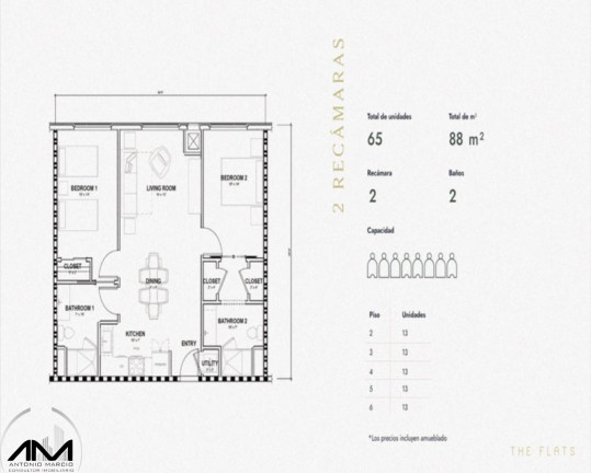 Imagem Flat com 2 Quartos à Venda, 61 m² em The Flats Orlando - Kissimee