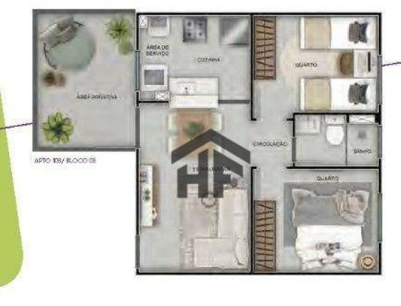 Imagem Apartamento com 2 Quartos à Venda, 43 m² em Candeias - Jaboatão Dos Guararapes