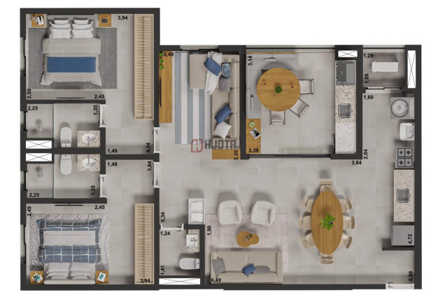 Imagem Apartamento com 3 Quartos à Venda, 95 m² em Jardim Urano - São José Do Rio Preto