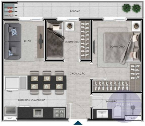 Imagem Apartamento com 2 Quartos à Venda, 55 m² em São Jerônimo - Gravataí Imagem Apartamento com 2 Quartos à Venda, 55 m² em São Jerônimo - Gravataí
