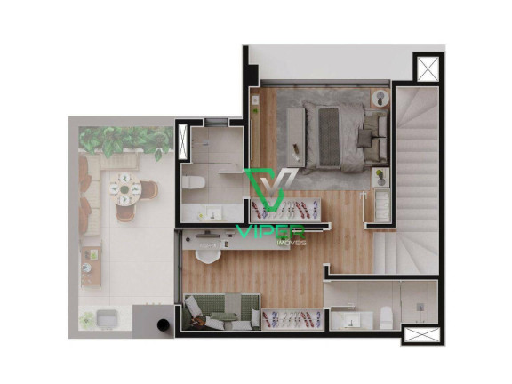 Imagem Apartamento com 1 Quarto à Venda, 22 m² em Alto Da Glória - Curitiba Imagem Apartamento com 1 Quarto à Venda, 22 m² em Alto Da Glória - Curitiba
