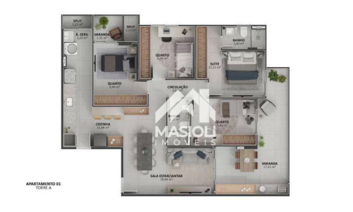 Imagem Apartamento com 4 Quartos à Venda, 113 m² em Praia Da Costa - Vila Velha