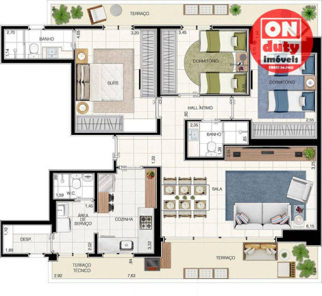 Imagem Apartamento com 3 Quartos à Venda, 119 m² em José Menino - Santos Imagem Apartamento com 3 Quartos à Venda, 119 m² em José Menino - Santos