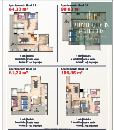 Imagem Apartamento com 2 Quartos à Venda, 84 m² em Vila Caiçara - Praia Grande