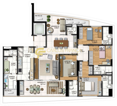 Apartamento com 4 Quartos à Venda, 171 m² em Horto Florestal - Salvador