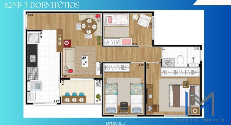 Imagem Apartamento com 3 Quartos à Venda, 62 m² em Votupoca - Barueri