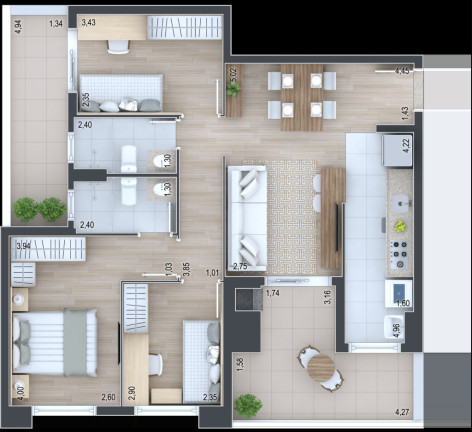 Imagem Apartamento com 3 Quartos à Venda, 79 m² em Portão - Curitiba