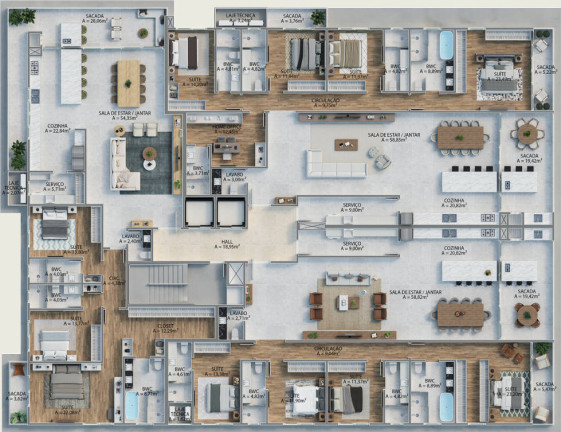 Imagem Apartamento com 3 Quartos à Venda, 219 m² em Praia Brava De Itajaí - Itajaí