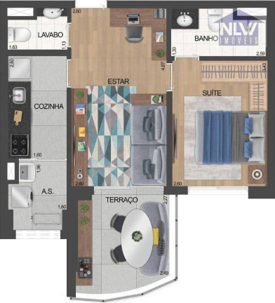 Imagem Apartamento com 1 Quarto à Venda, 50 m² em Brooklin Paulista - São Paulo Imagem Apartamento com 1 Quarto à Venda, 50 m² em Brooklin Paulista - São Paulo