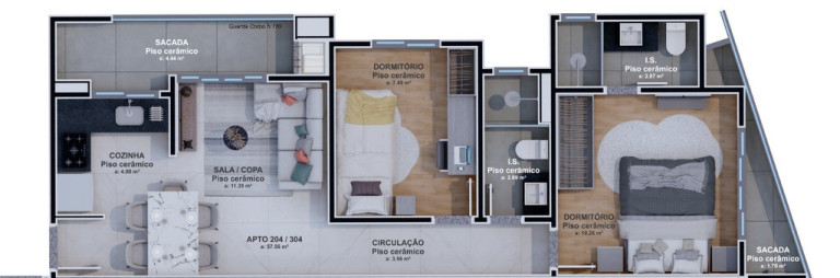 Imagem Apartamento com 2 Quartos à Venda, 60 m² em Hauer - Curitiba