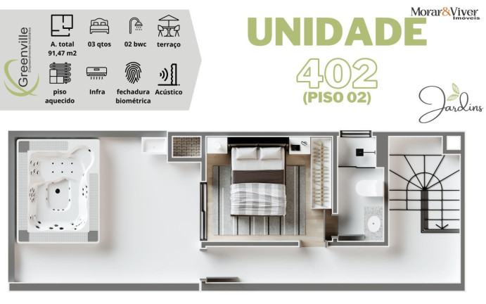 Imagem Apartamento com 3 Quartos à Venda, 75 m² em Cidade Jardim - São José Dos Pinhais