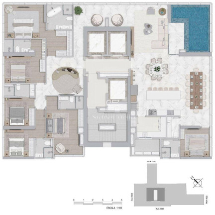 Imagem Cobertura com 6 Quartos à Venda, 310 m² em 2 Quadra Centro - Balneário Camboriú Imagem Cobertura com 6 Quartos à Venda, 310 m² em 2 Quadra Centro - Balneário Camboriú